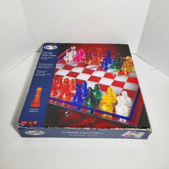 Pavilion Games Toys R Us Pavilion Colorful Glass Chess Set Complete Rare Set Poshmark